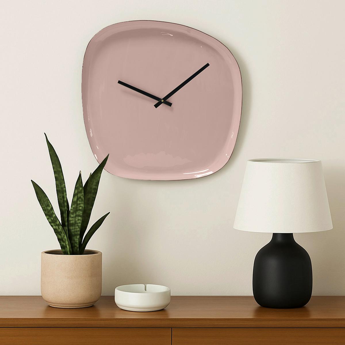 Wanduhr Tomo Rosa Ø ca. 42cm - Rosa, Basics, Metall (42/42/4cm)