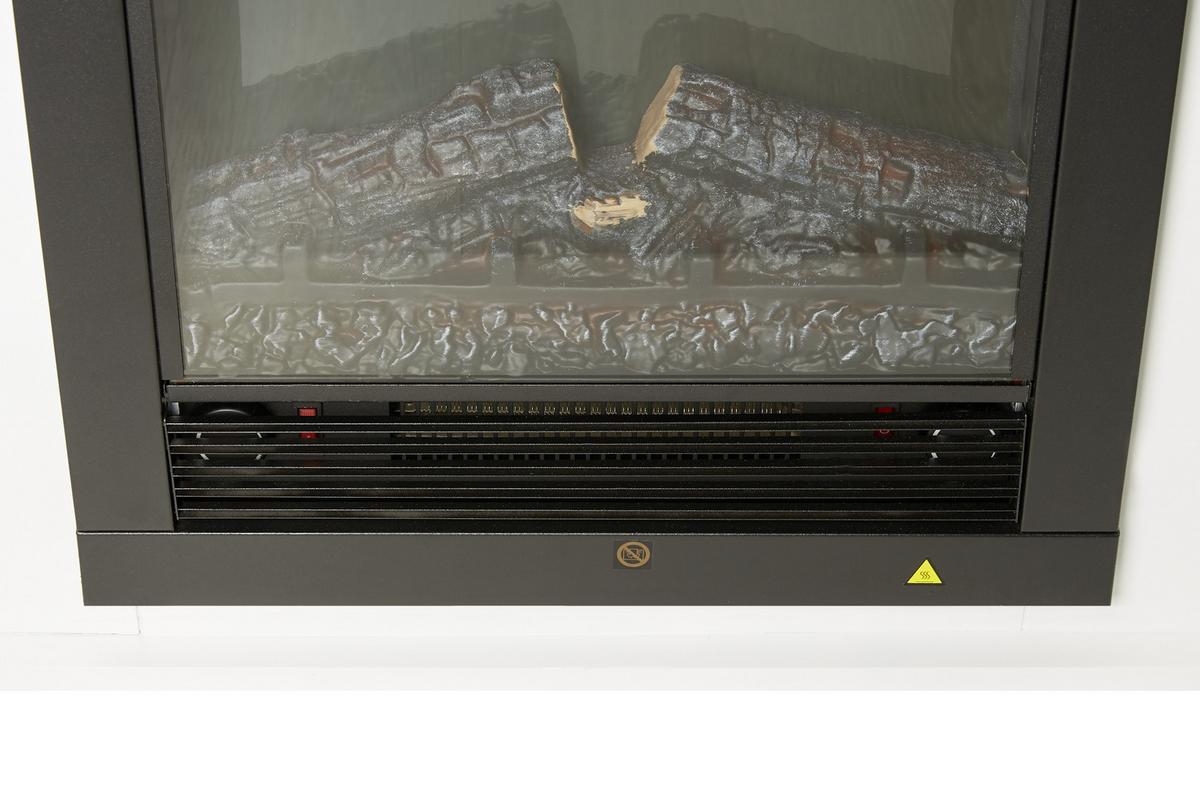 Elektrokamin 1800W weiß Flammeneffekt Geneva - Weiß, LIFESTYLE, Glas/Metall (70/71/22cm)