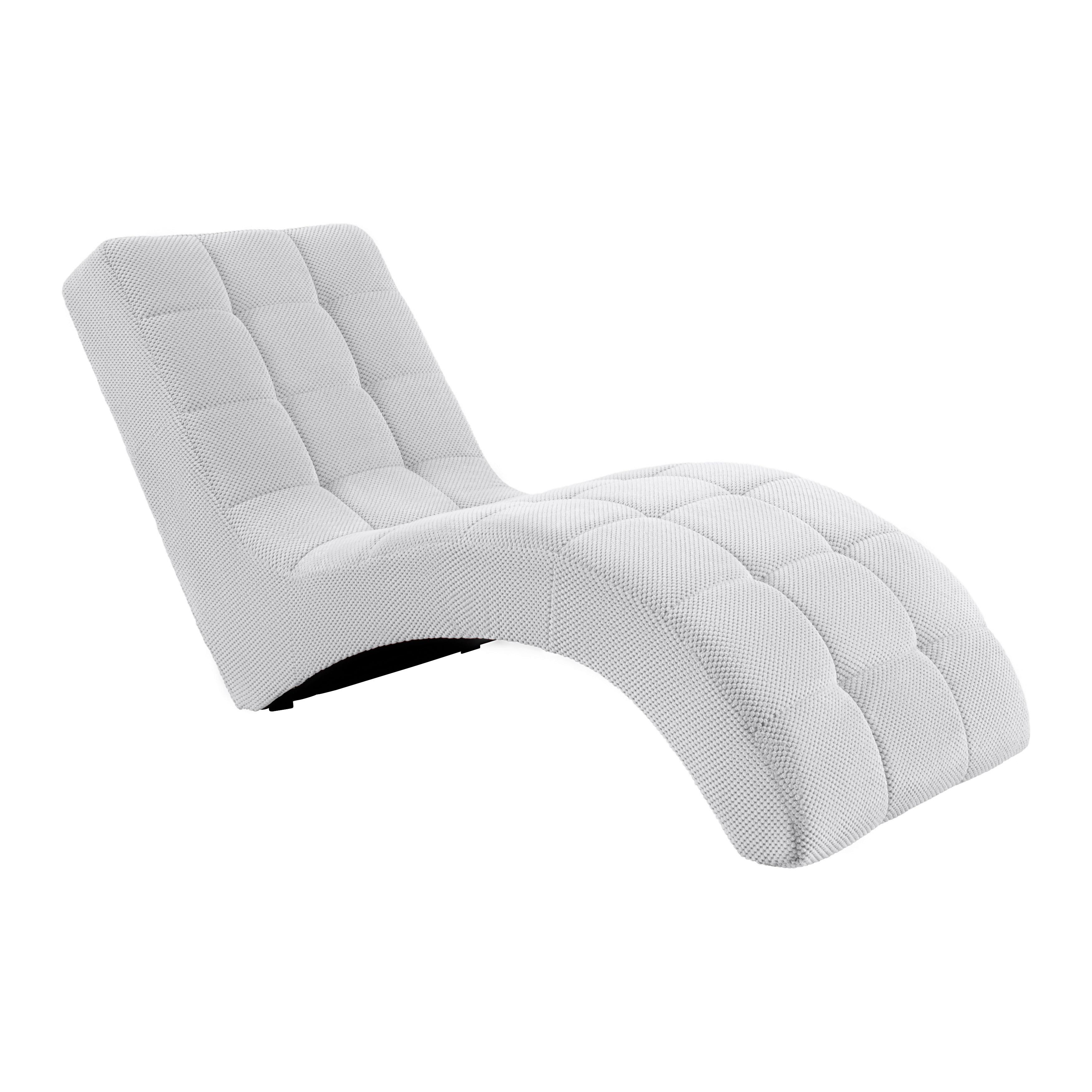 Fotoliu sezlong de relaxare LAGUNA - alb, Modern, textil (68/80/167cm) - Mömax