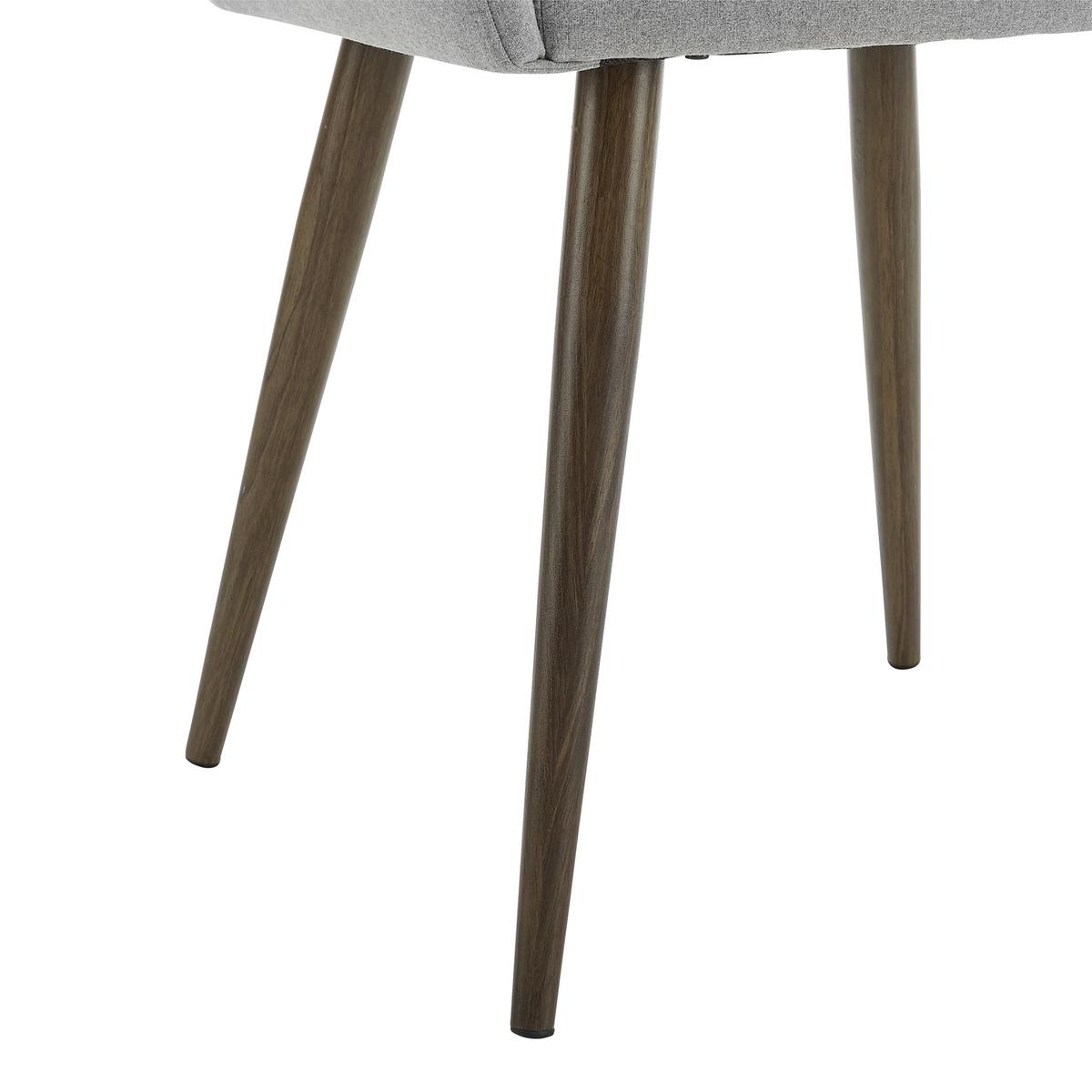 KRZESŁO Z PODŁOKIETNIKAMI NICOLA - jasnoszary/ciemnobrązowy, Modern, metal/drewno (58/82,5/62cm) - Bessagi Home