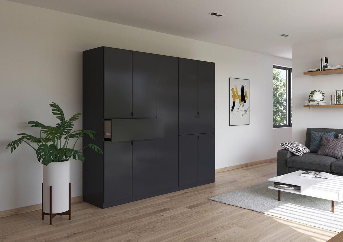 Ormar S Klasičnim Vratima Ticao - siva, Moderno, drvni materijal/metal (226/210/54cm) - Modern Living