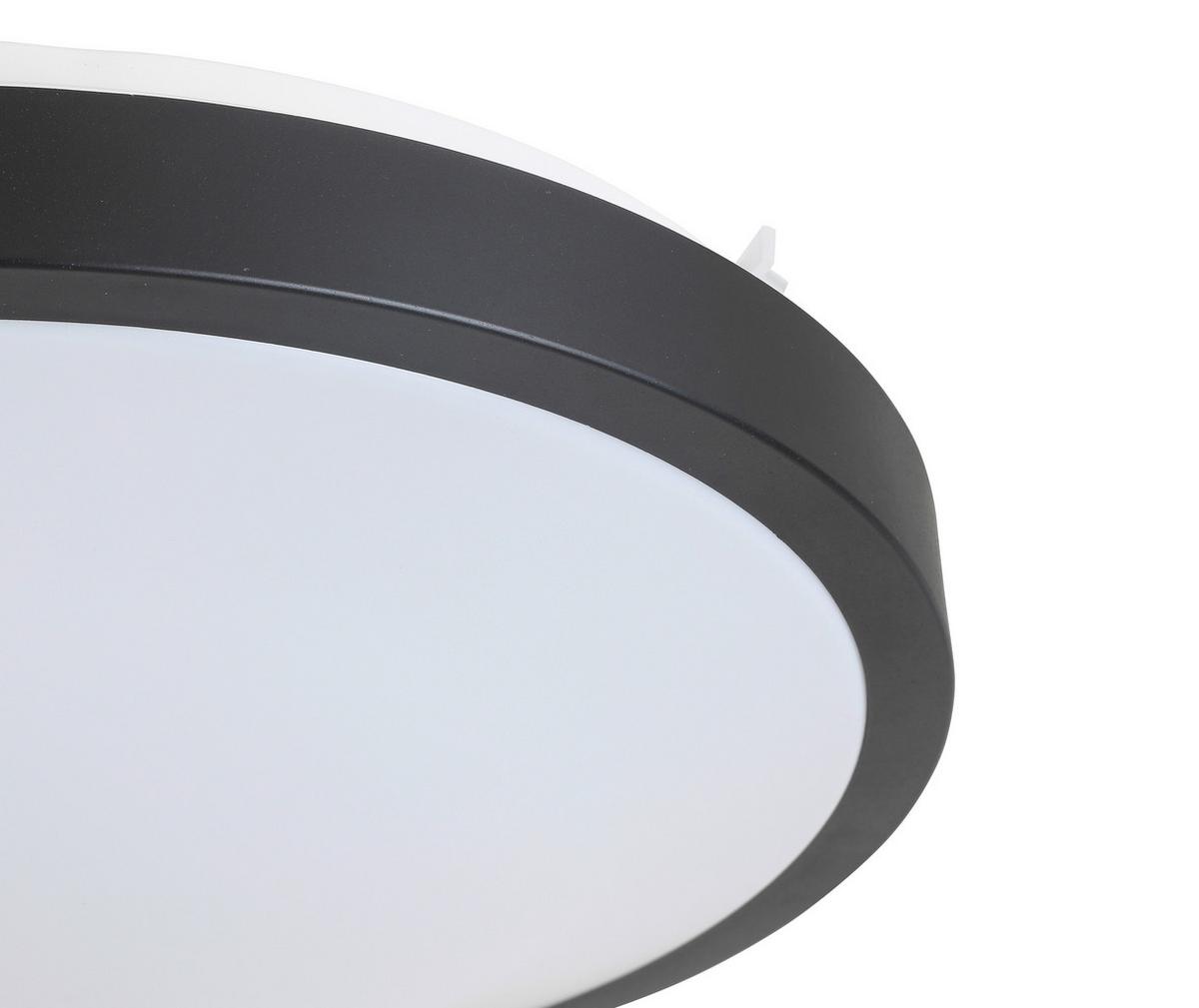 Plafonieră cu Led SHIRLEY - negru, Konventionell, plastic/metal (35/7/7cm) - Modern Living