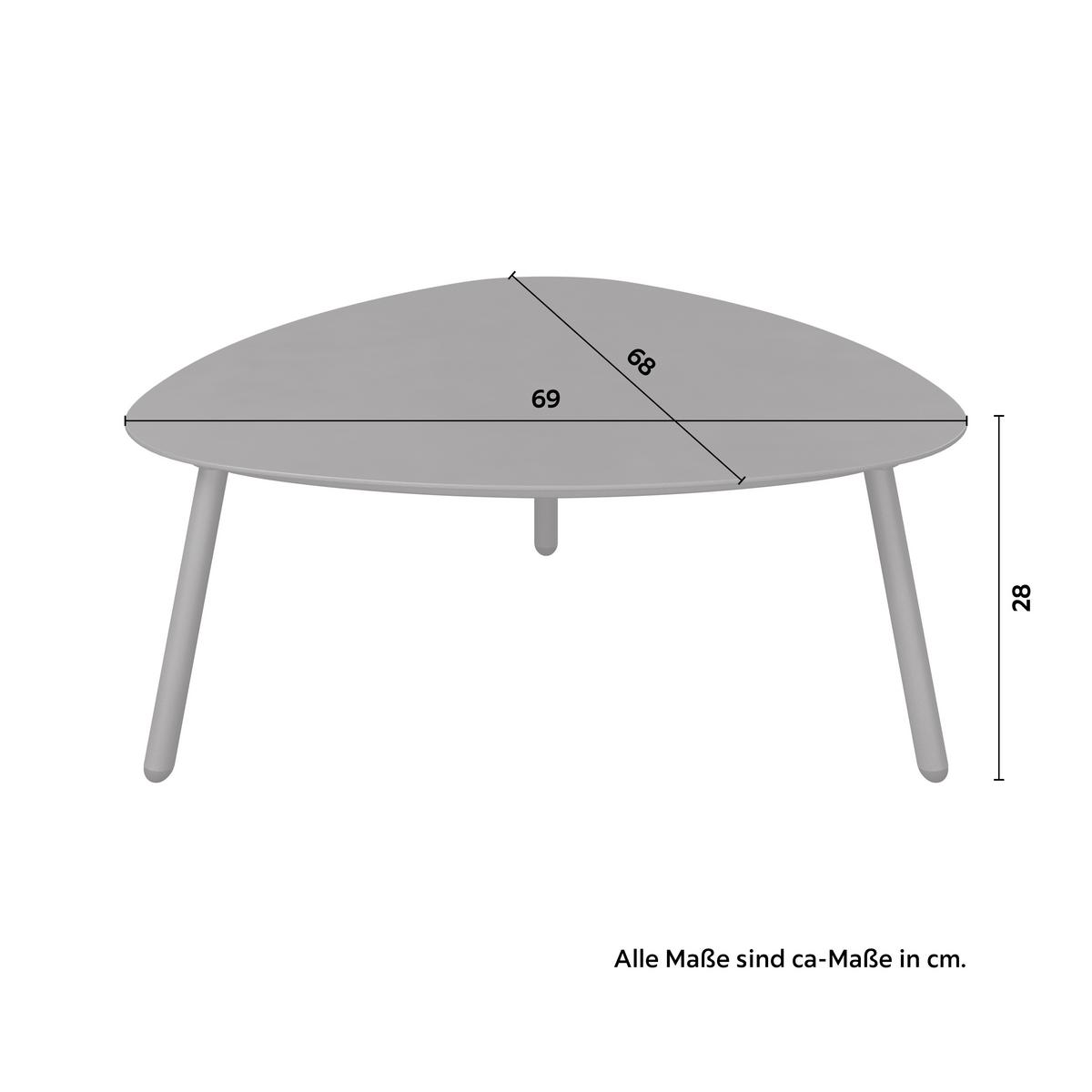 Kisasztalszett Leonie - antracit, Basics, fém (90/91/35cm) - Mömax
