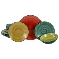 Jedilni Servis Samoa, 12-Delni - rdeča/sahara, Basics, keramika - Creatable