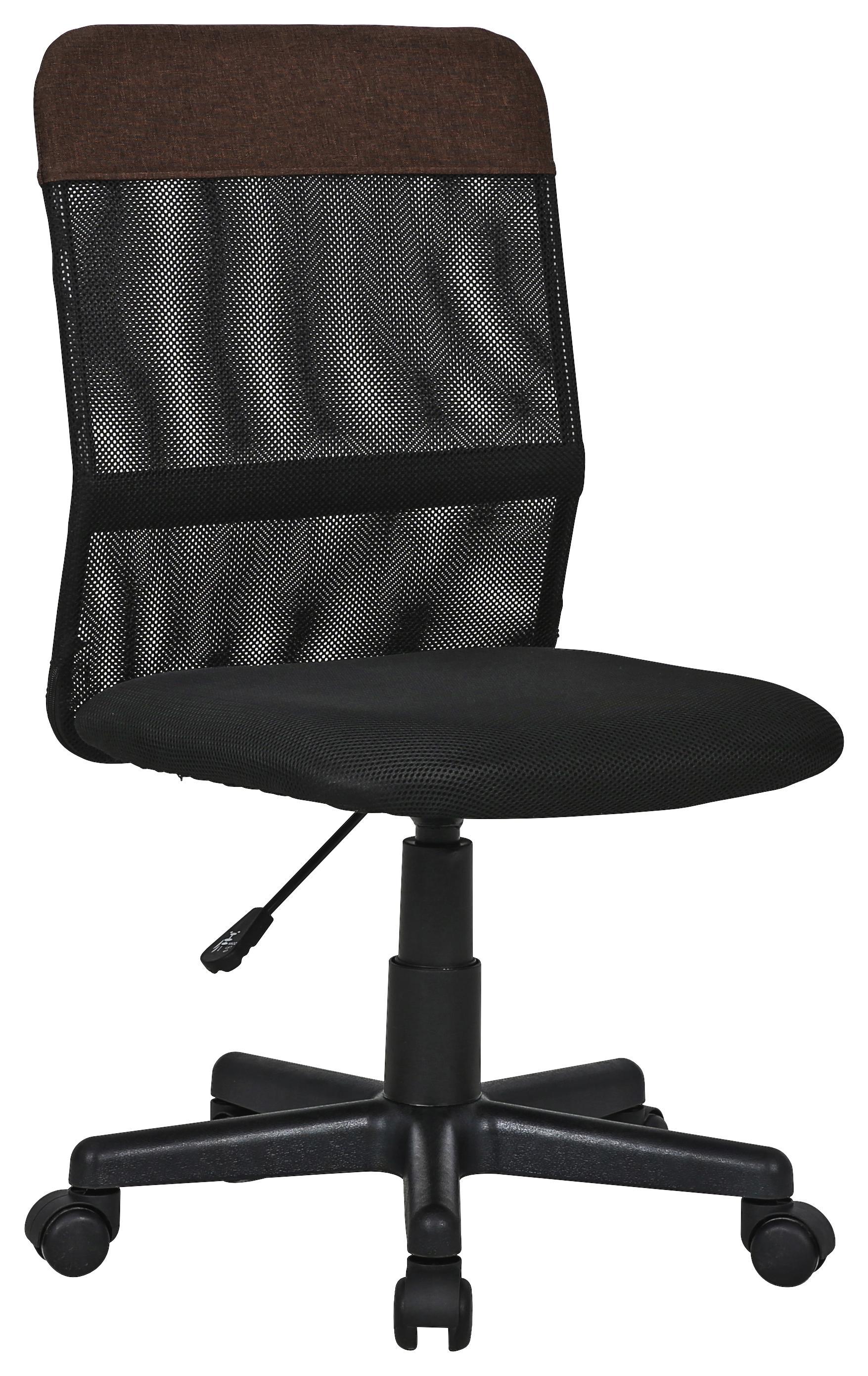 Drehstuhl in Braun/Schwarz - Schwarz/Braun, KONVENTIONELL, Kunststoff/Textil (45/89-101cm) - Modern Living