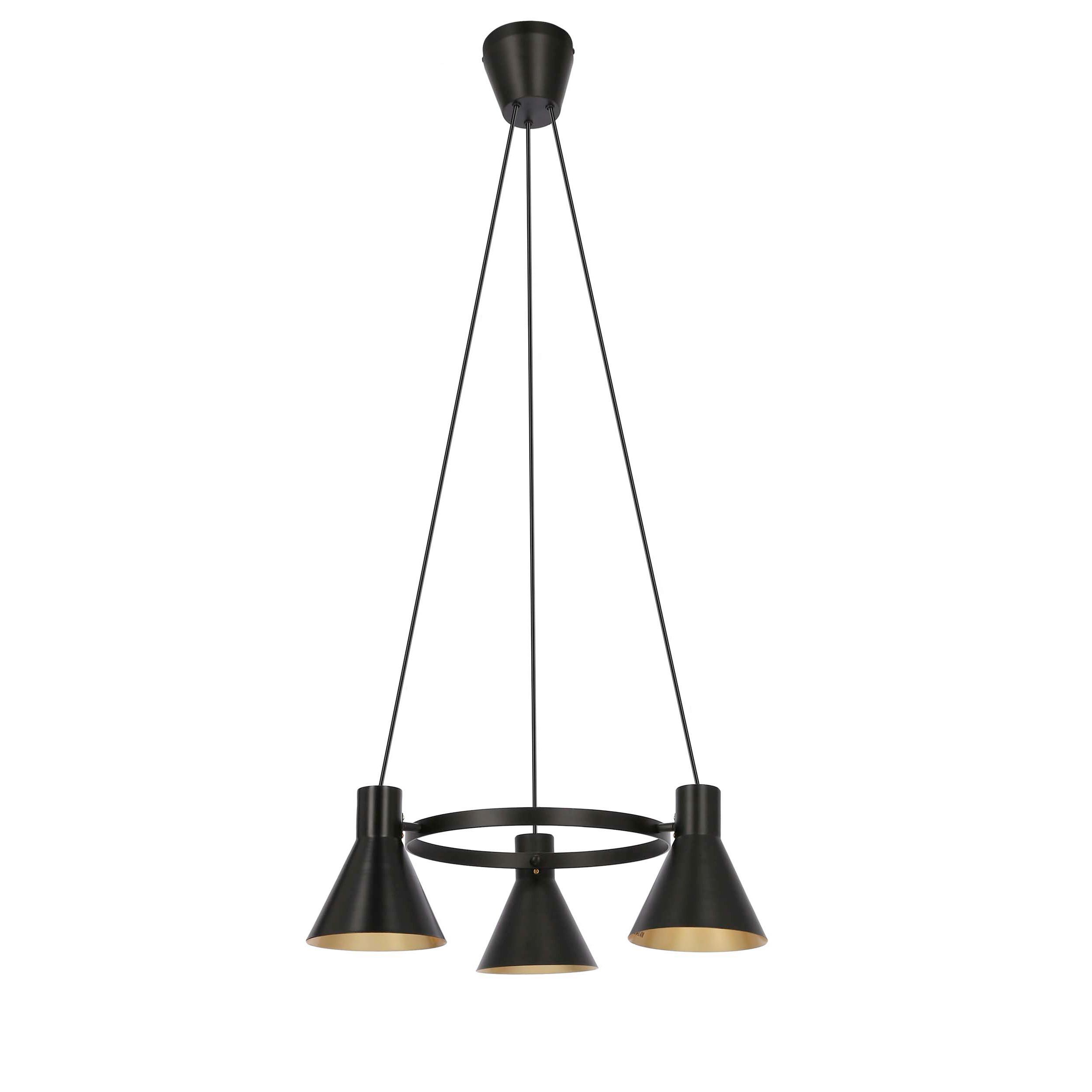 Viseća Svjetiljka More - zlatne boje/crna, Design, metal (55/55/100cm)