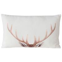 Zierkissen Aspen Braun/Weiß ca. 50x30cm - Braun/Weiß, ROMANTIK / LANDHAUS, Textil (50/30cm)