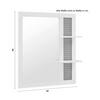 BADRUMSSPEGEL LISA - vit/naturfärgad, Modern, trämaterial/glas (61/70/13cm) - Bessagi Home