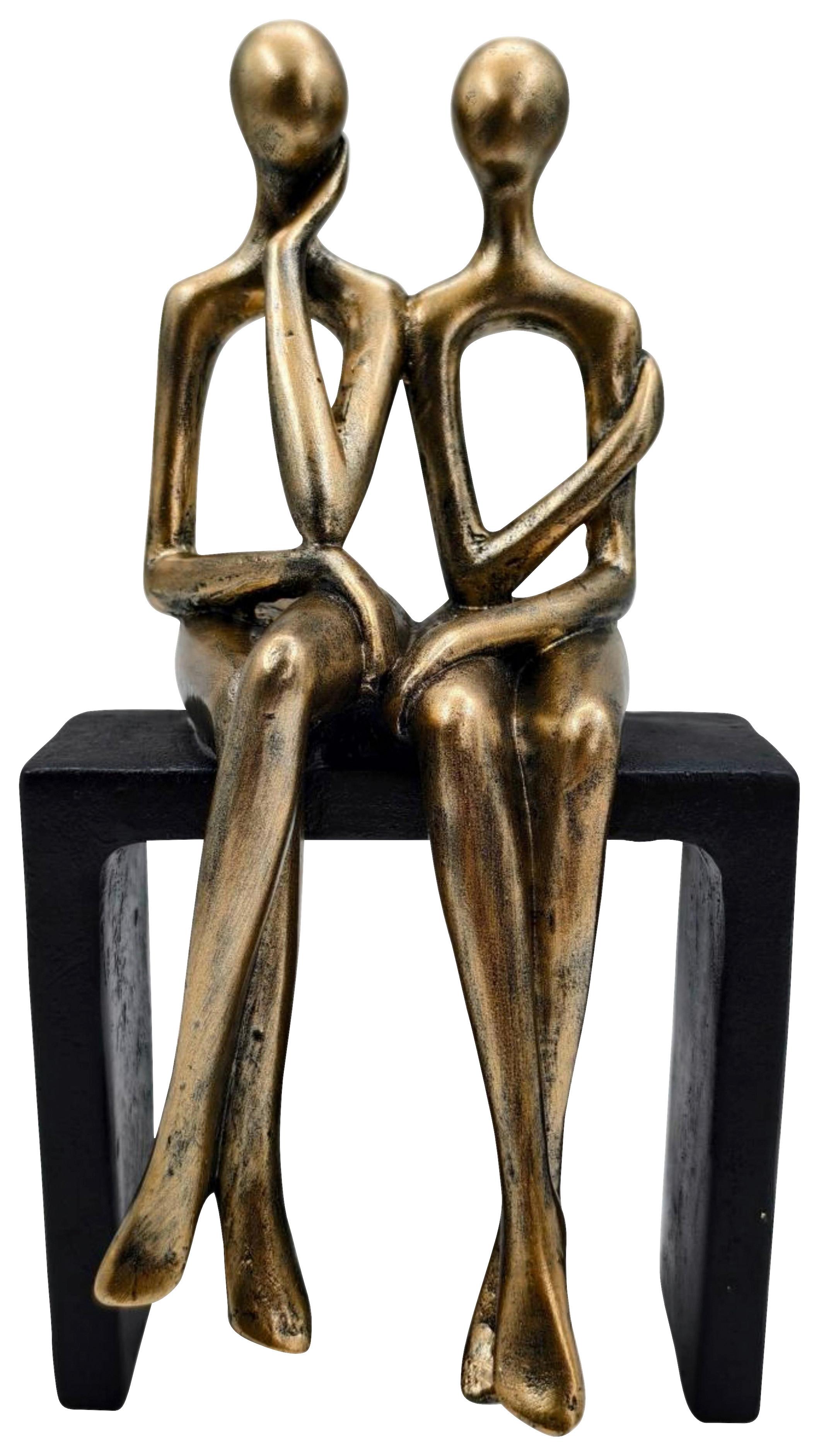 Objekt Dekorativni Vereo - zlatne boje/crna, Moderno, prirodni materijali (12,5/24,5/9,5cm) - Mömax