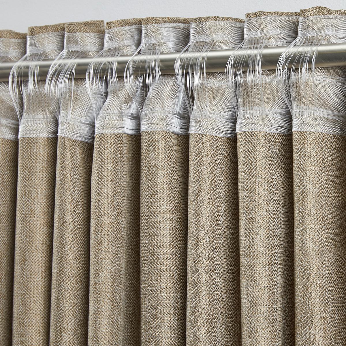 Fertigvorhang Andi ca. 140x245cm, 2 Stück - Beige, KONVENTIONELL, Textil (140/245cm) - Modern Living