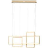 LAMPA WISZĄCA LED G99196/54 GWYN - kolor aluminiowy/kolor złoty, Design, tworzywo sztuczne/metal (124/80/13cm)