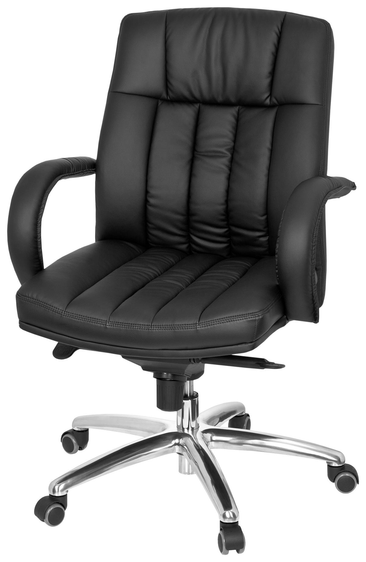 Pisarniški Stol Xxl G 100, Črna - srebrne barve/črna, Basics, kovina/umetna masa (62/113/59cm) - MID.YOU