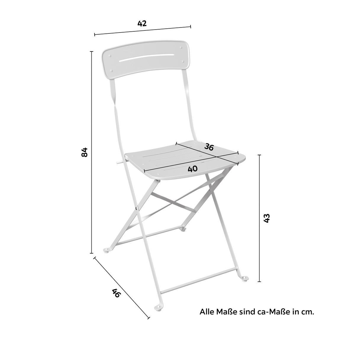 Balkonset Olga Beige - Beige, Basics, Metall (46/46/84cm) - Mömax