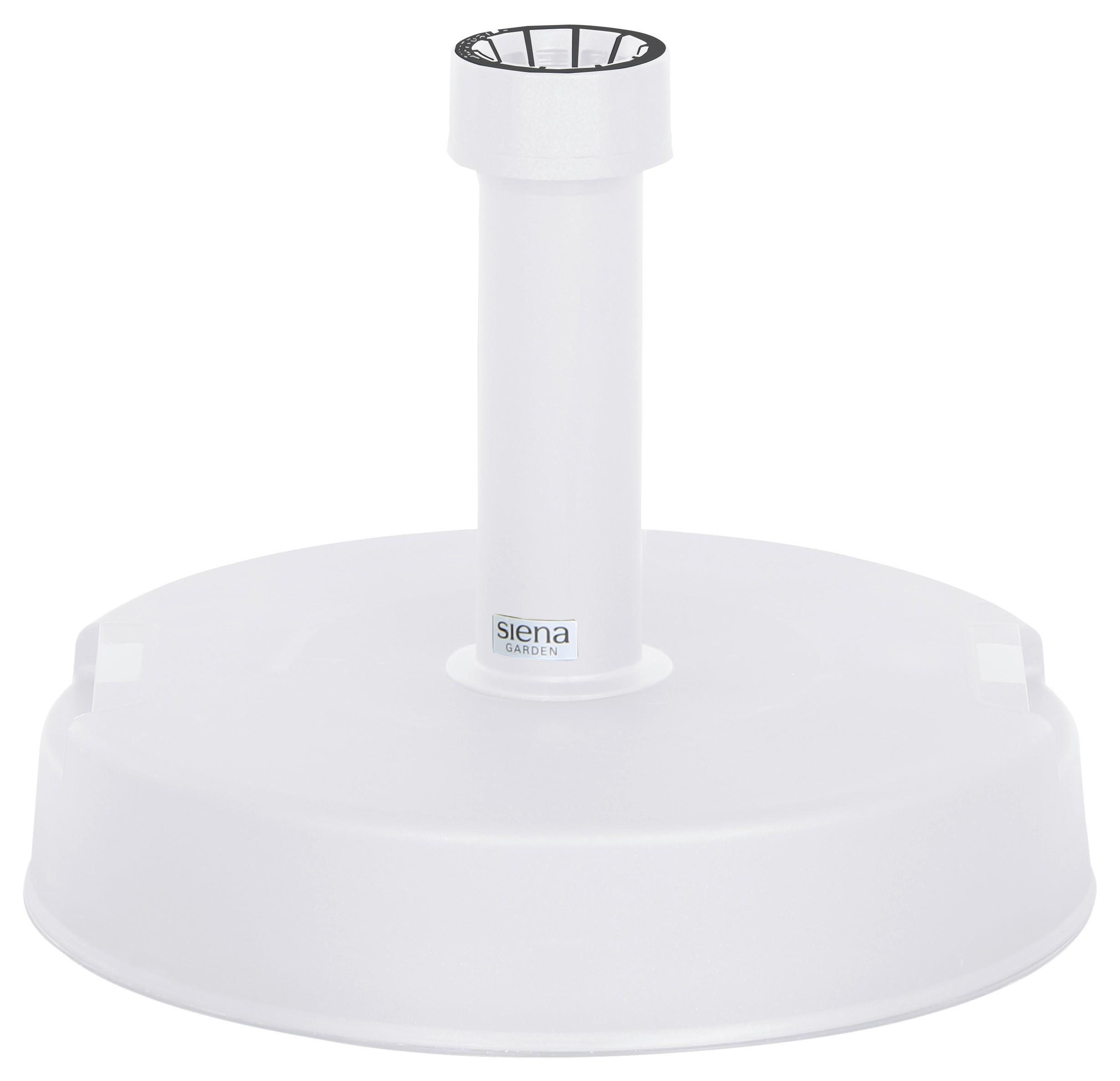 Sonnenschirmständer Beton/ Kunststoff für DM 2,1 - 5,4 cm - Weiß, KONVENTIONELL, Kunststoff/Stein (40/9/40cm) - Siena Garden