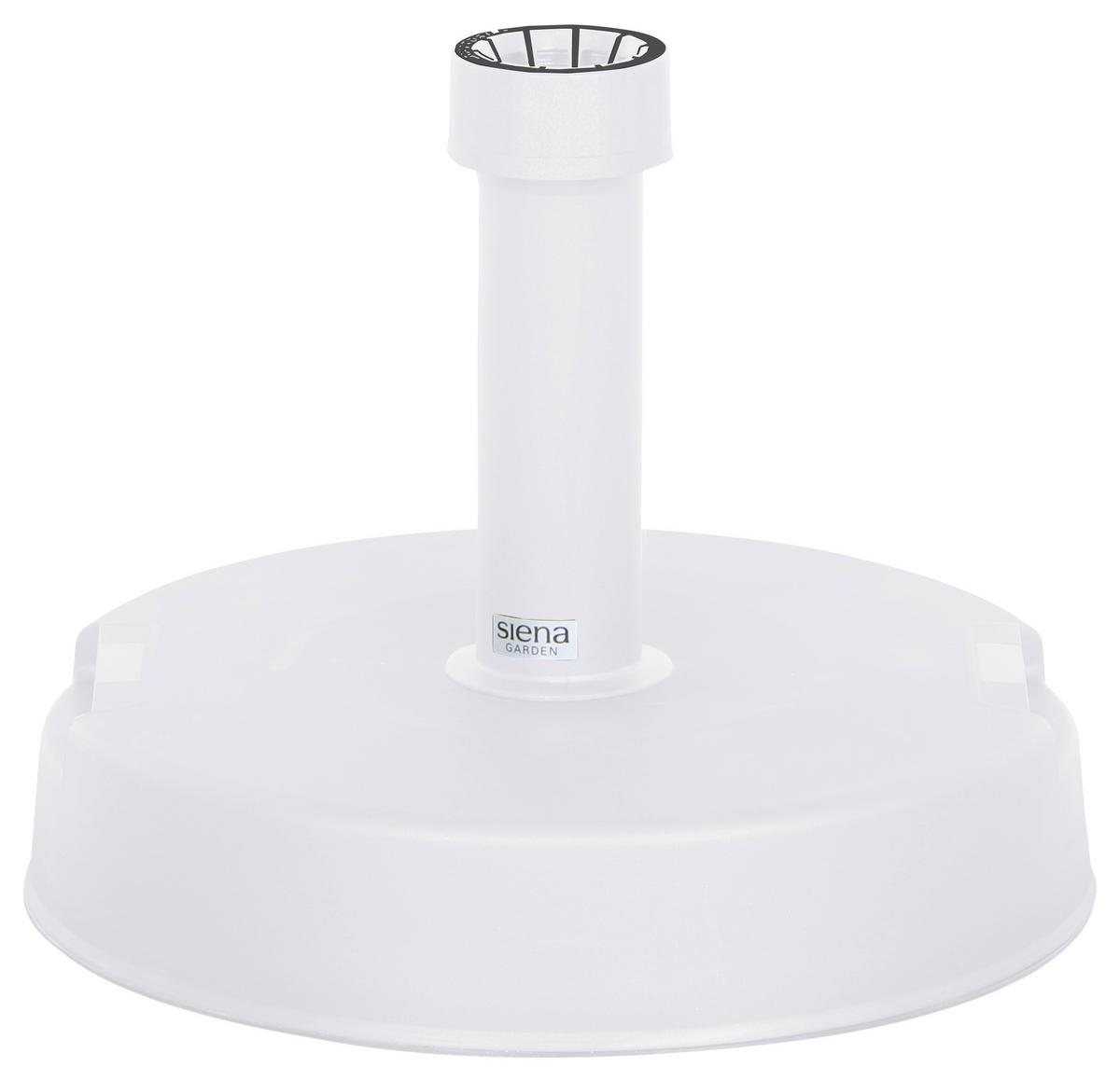 Sonnenschirmständer Beton/ Kunststoff für DM 2,1 - 5,4 cm - Weiß, KONVENTIONELL, Kunststoff/Stein (40/9/40cm) - Siena Garden