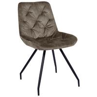 KRZESŁO ULI - czarny/taupe, Design, metal/tkanina (51/88/66cm) - Novel