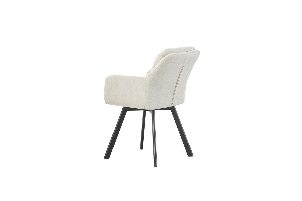 STUHL-SET SOPHIE - Anthrazit/Creme, Modern, Textil (53/87/62cm) - MID.YOU