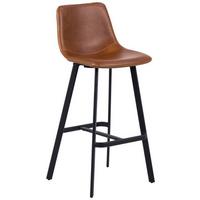 STOŁEK BAROWY I_OREGON - kremowy/czarny, Trend, metal/tkanina (46,5/103/50cm)