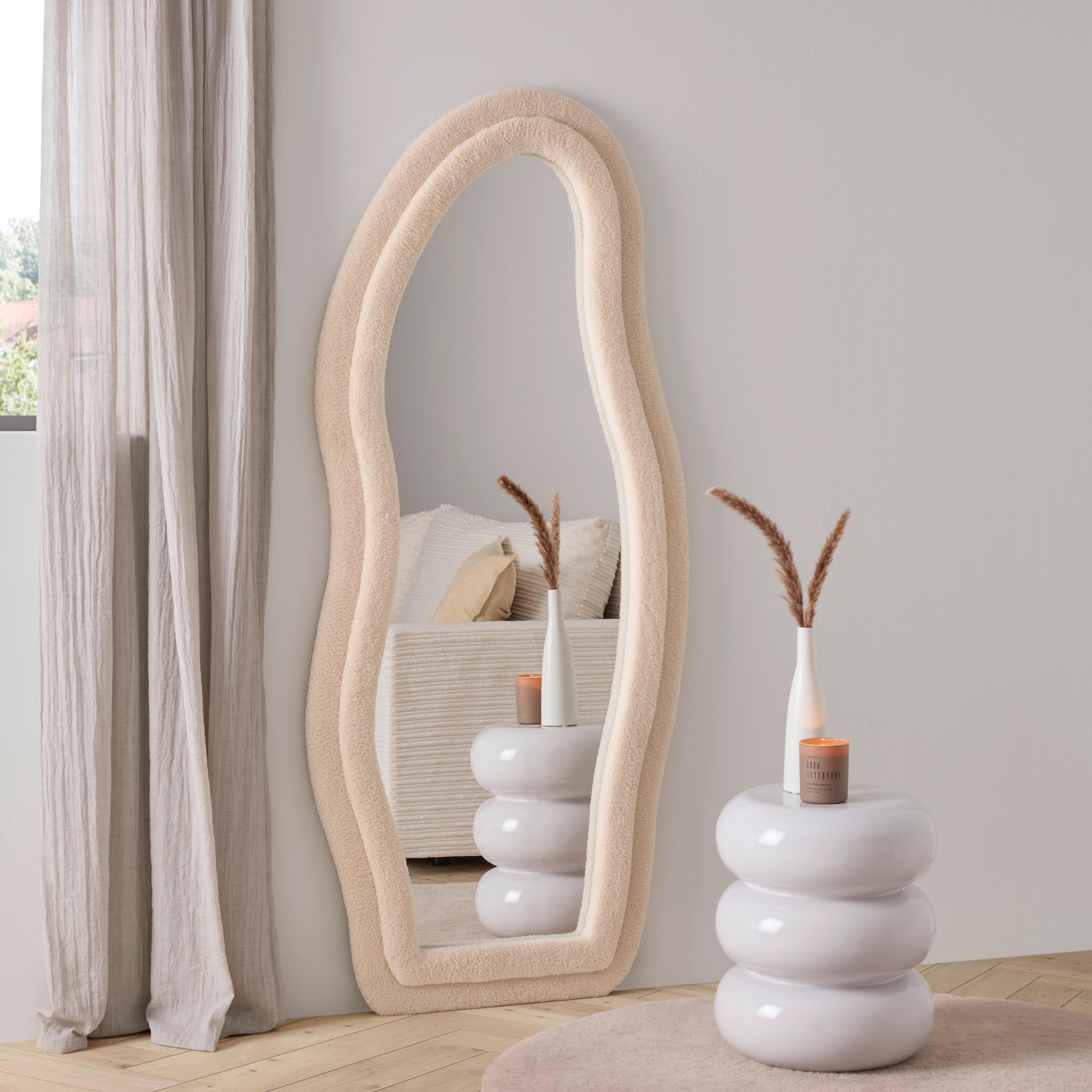 Wandspiegel Sanja Beige ca. 70x160x3,5cm - Beige, ROMANTIK / LANDHAUS, Glas/Holzwerkstoff (70/160/3,5cm) - Mömax