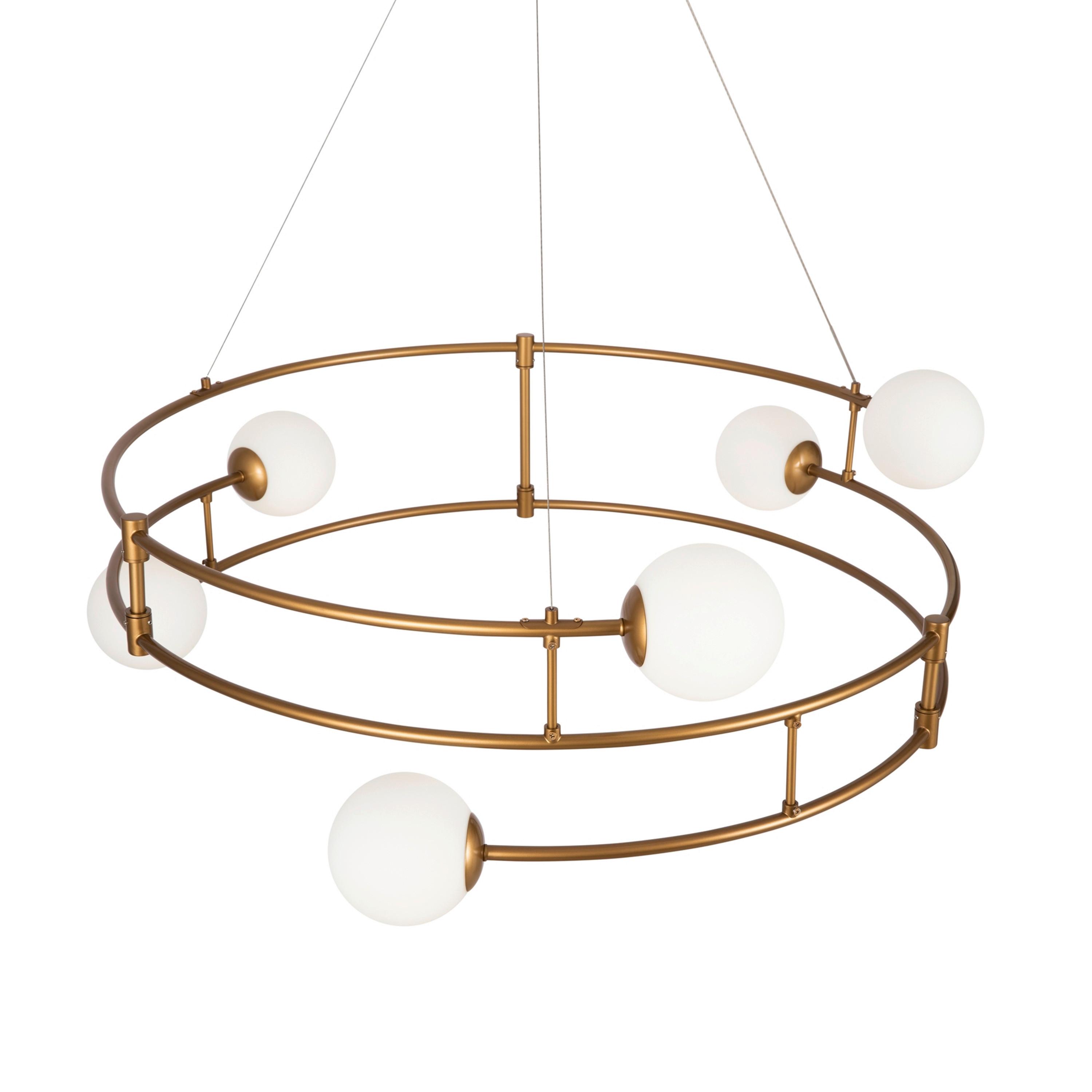 PENDELLEUCHTE BALANCE - Goldfarben, Basics, Glas/Metall (81,2/32/81,2cm) - MAYTONI