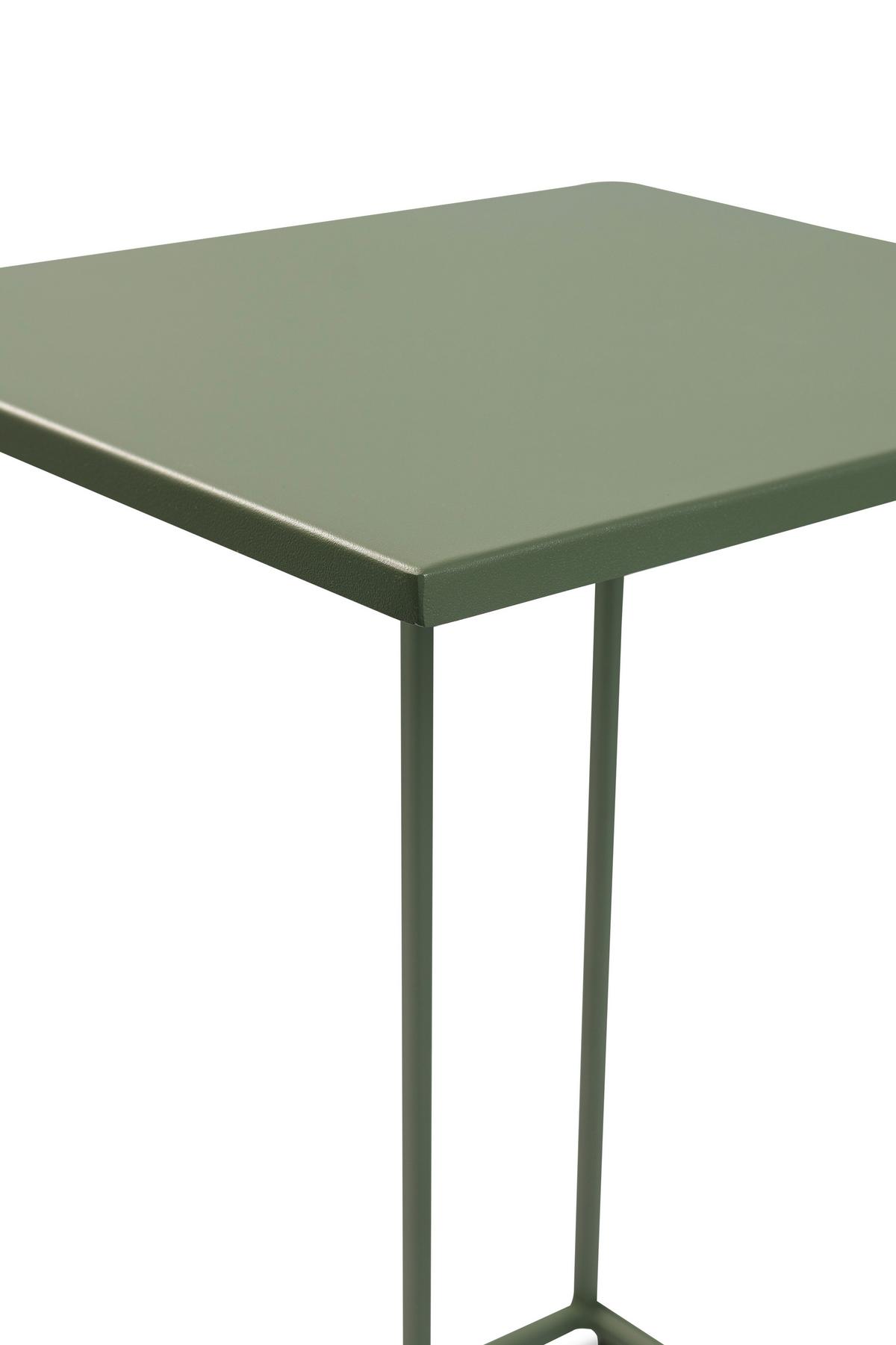 STOLIK BOCZNY TIMUR 1 - szałwiowy, Basics, metal (43/38/62cm) - Xora