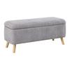 SITTBÄNK JENSON -EXKLUSIV- - grå/naturfärgad, Modern, trä/textil (100/43/40cm) - Mömax