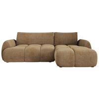 Sarokkanapé Wind - aranybarna/barna, Modern, textil (273/68-82/183cm) - Premium Living
