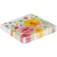 Serviette Flowers in Bunt - Multicolor/Weiß, Papier (33/33cm)