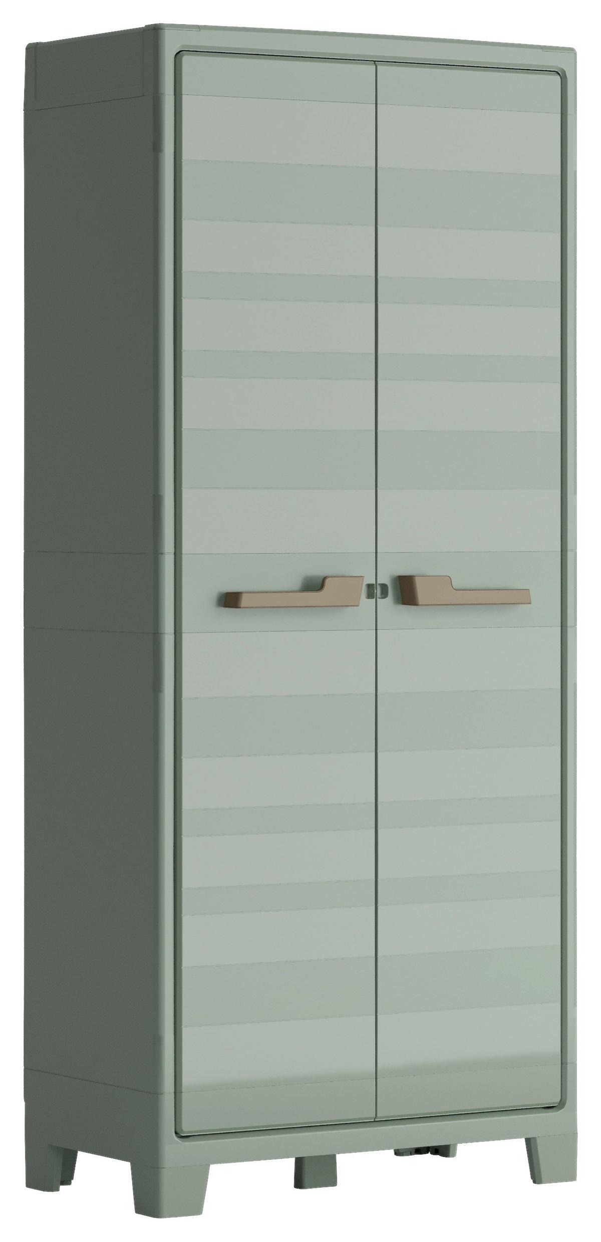 SZAFKA NARZĘDZIOWA E-COM - PLANET OUTDOOR - jadeitowa zieleń, Design, tworzywo sztuczne (80/182/44cm) - Keter