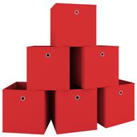 Faltbox 6er-Boxas - Rot, Basics, Kunststoff (27/28/27cm) - MID.YOU