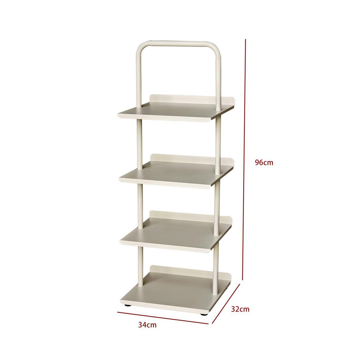 Polica Julia - kašmir/crna, Moderno, metal/plastika (34/96/32cm) - Modern Living