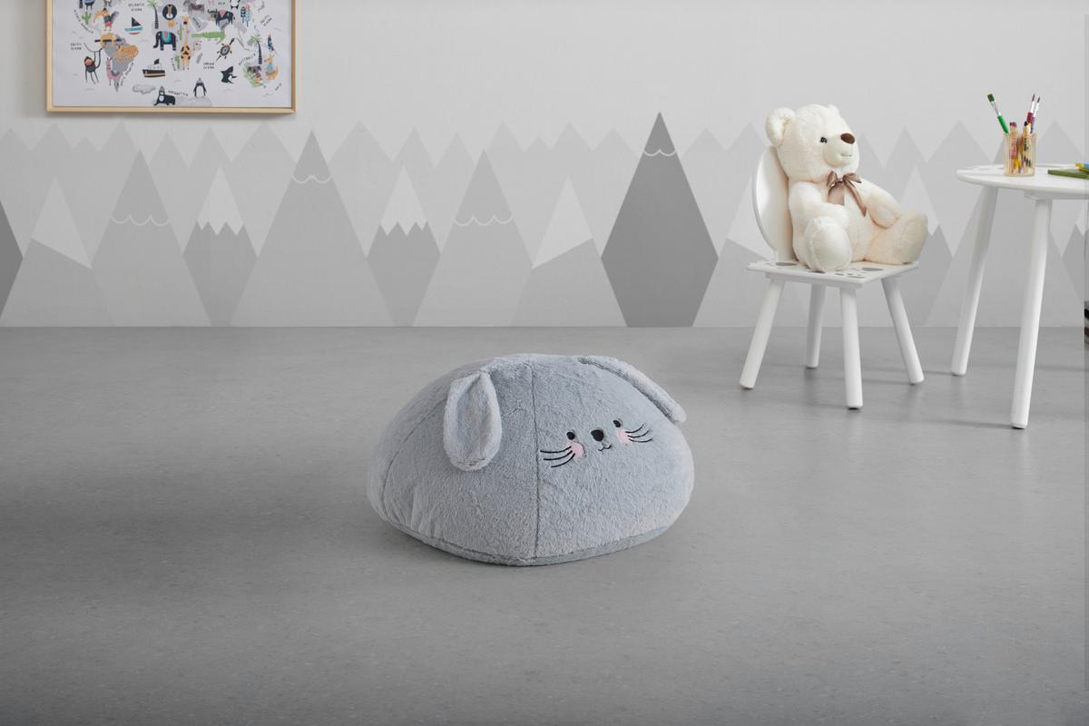 Puff Snuggle - szürke, Modern, textil (56/26/56cm) - Premium Living