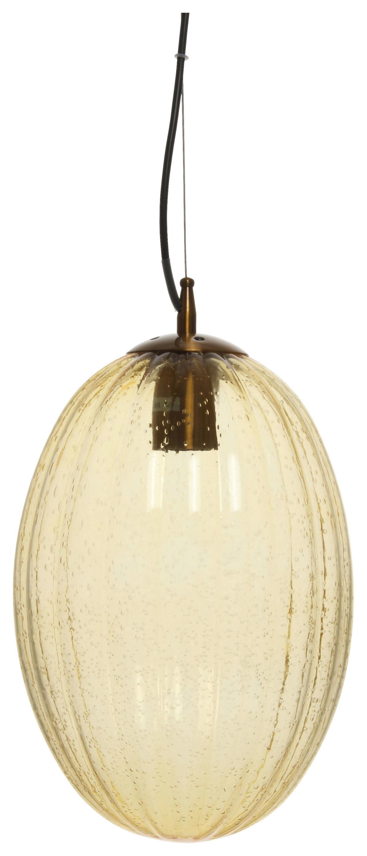 Hängeleuchte Virgina 125 Bernstein - Bernsteinfarben, Basics, Glas/Metall (23/23/36cm) - Kayoom