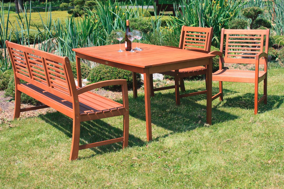 Gartentisch Madison Holz ca. 150x90 cm - Naturfarben, Basics, Holz (150/90/73cm) - Gardenson