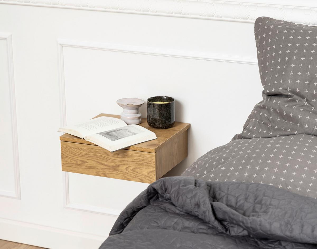 SZAFKA NOCNA AVIGNON - dąb dziki, Modern, materiał drewnopochodny (37/13/32cm) - MID.YOU