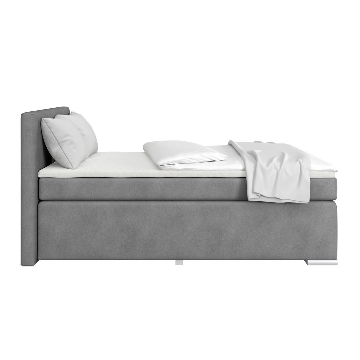 Boxspring Krevet Mira - tamno siva, Konvencionalno, metal/tekstil (140/200cm) - Best Price