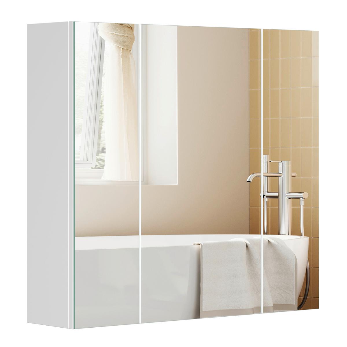 SPIEGELSCHRANK BBK22WTV1 - Trend, Glas/Holzwerkstoff (60/55/15cm) - MID.YOU