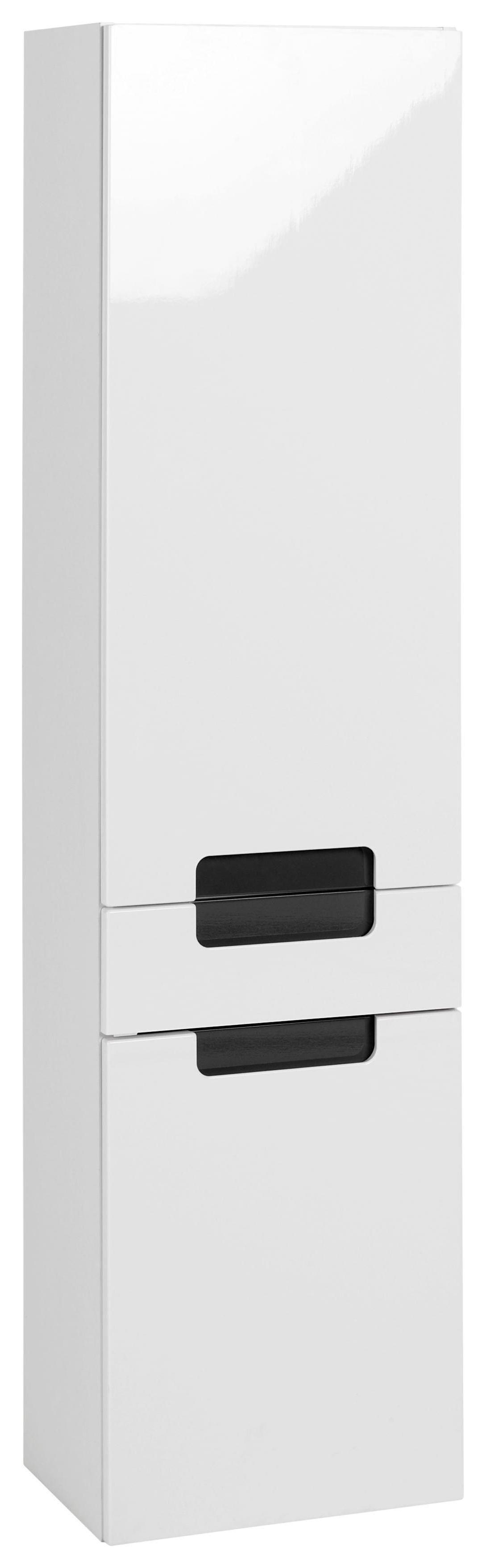 Hochschrank in Weiss/ Anthrazit 'Siena' - Anthrazit/Weiß, MODERN, Holzwerkstoff (40/154/27cm) - Held