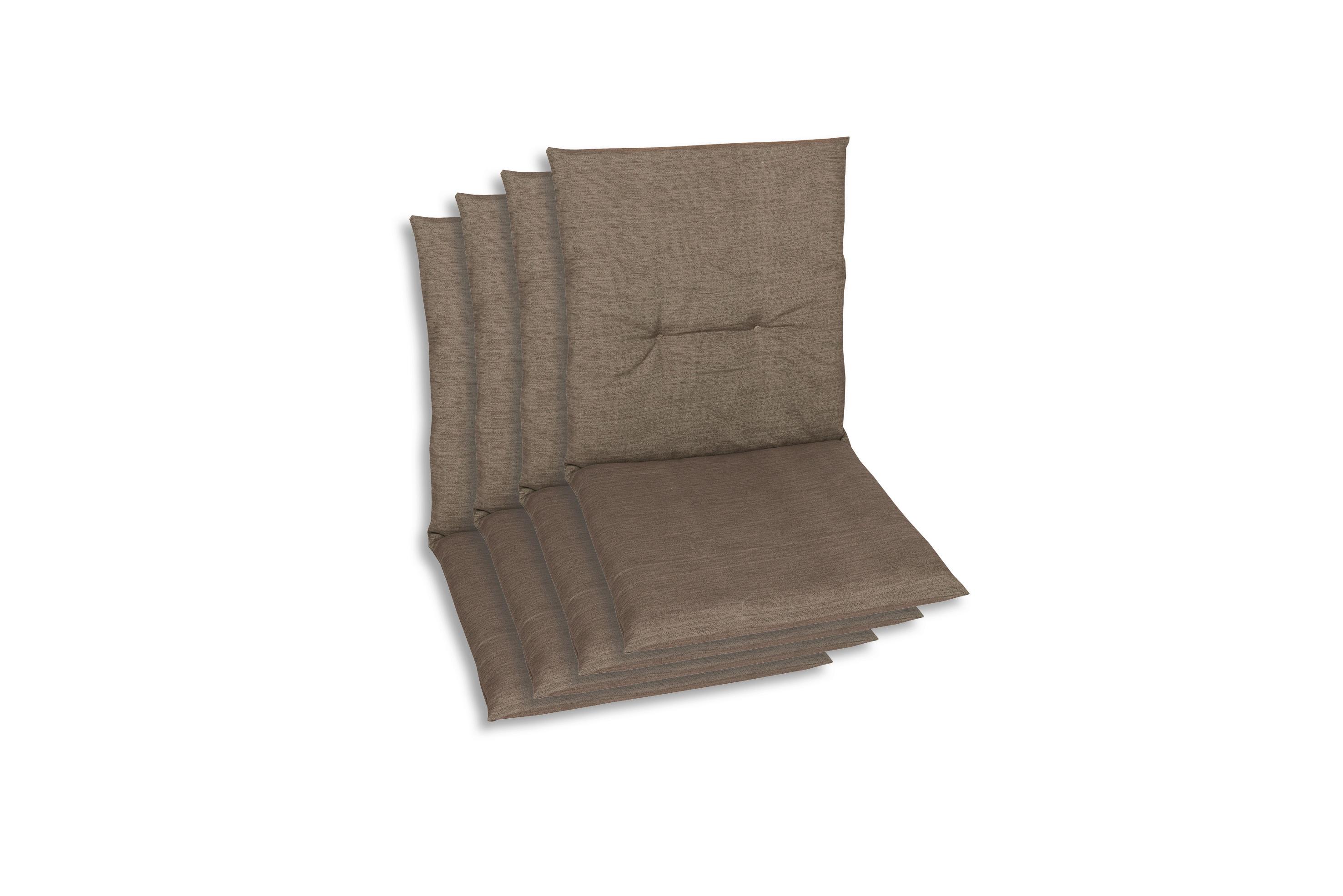 Sesselauflagenset Taupe, 4-teilig - Taupe, Basics, Textil (48/5/98cm)