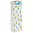 Geschenktasche Jana Bunt - Türkis/Gelb, Papier (12/37/8cm)