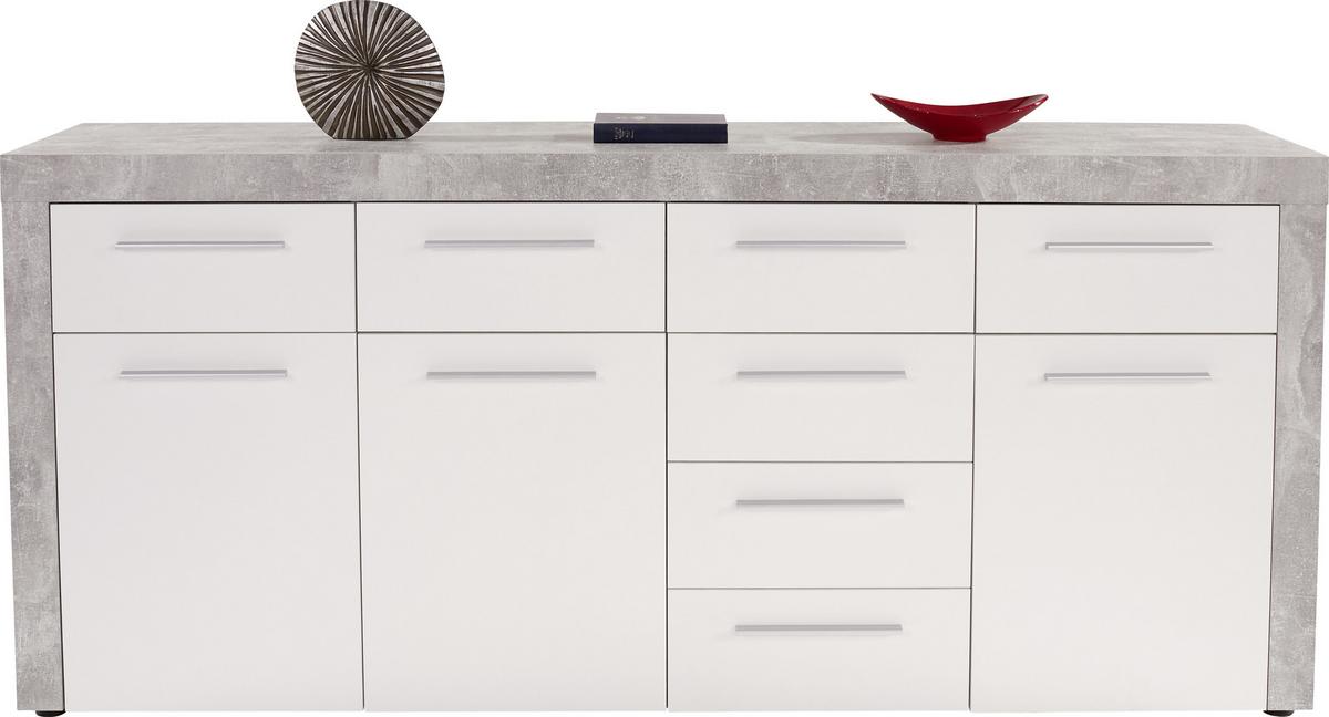 Comodă FOCUS FCK03 - alb/gri, Modern, material pe bază de lemn (194/86/45cm) - Modern Living