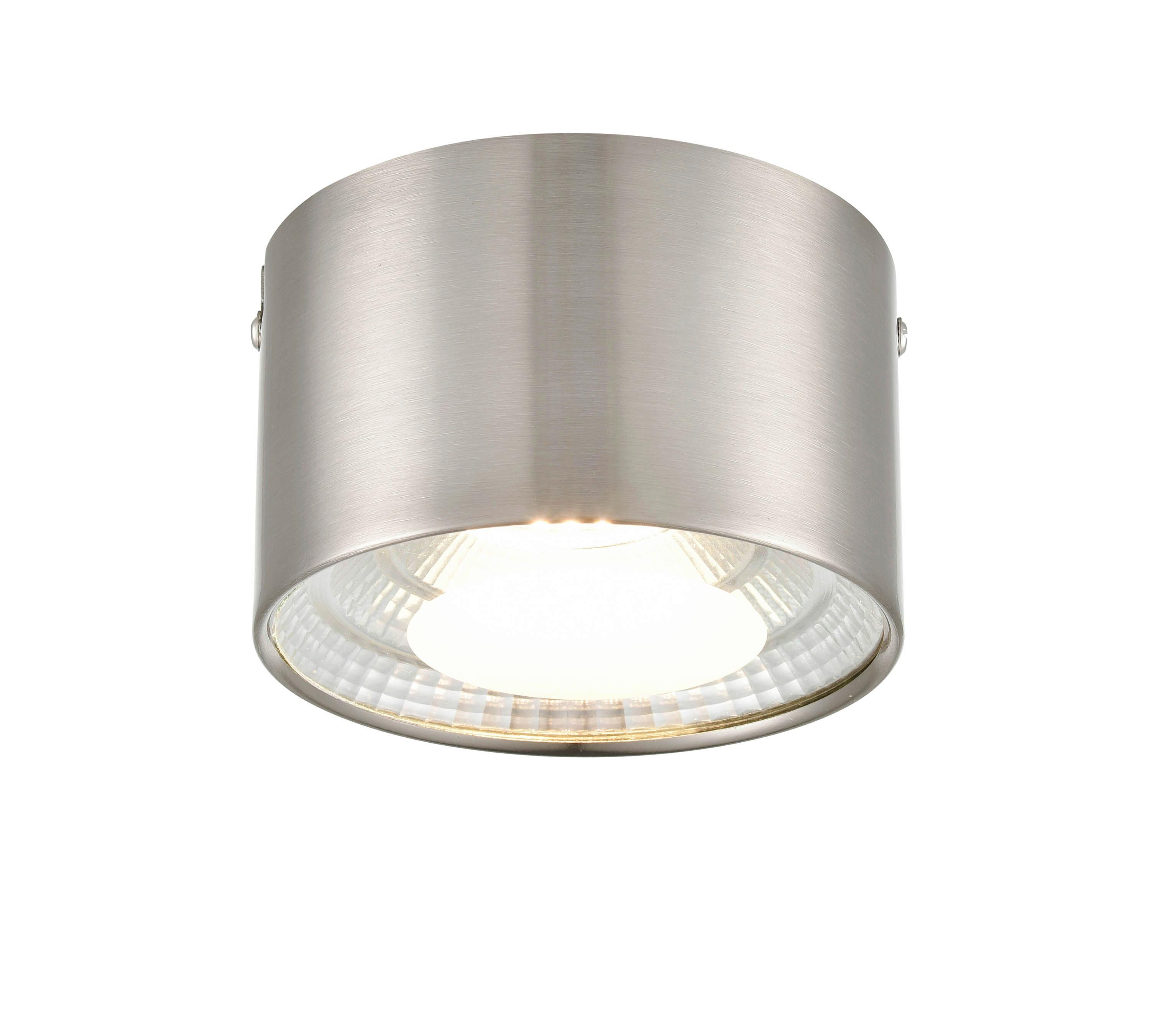Stropna Led Svjetiljka Hermo - boje nikla/prozirno, Moderno, metal/plastika (11/7cm) - Modern Living