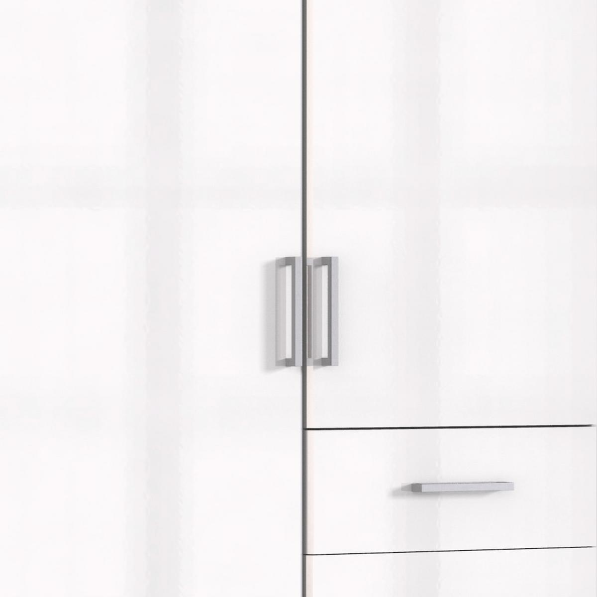 Ormar S Klasičnim Vratima Clack - bijela/bijela visoki sjaj, Basics, drvni materijal (91/199/58cm) - Modern Living