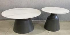 Set Stolića Noah - bijela/crna, Moderno, metal/keramika (70/50/43/48cm) - Modern Living