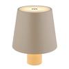 LED-Tischleuchte Vannie Opal/Sand max. 3 Watt - Sandfarben, Trend, Kunststoff/Metall (10,6/13cm) - Globo