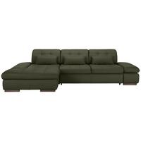 Wohnlandschaft Sanfino Leder Anthrazit - Chromfarben/Anthrazit, KONVENTIONELL, Leder/Metall (199/79-96/305cm) - Premium Living