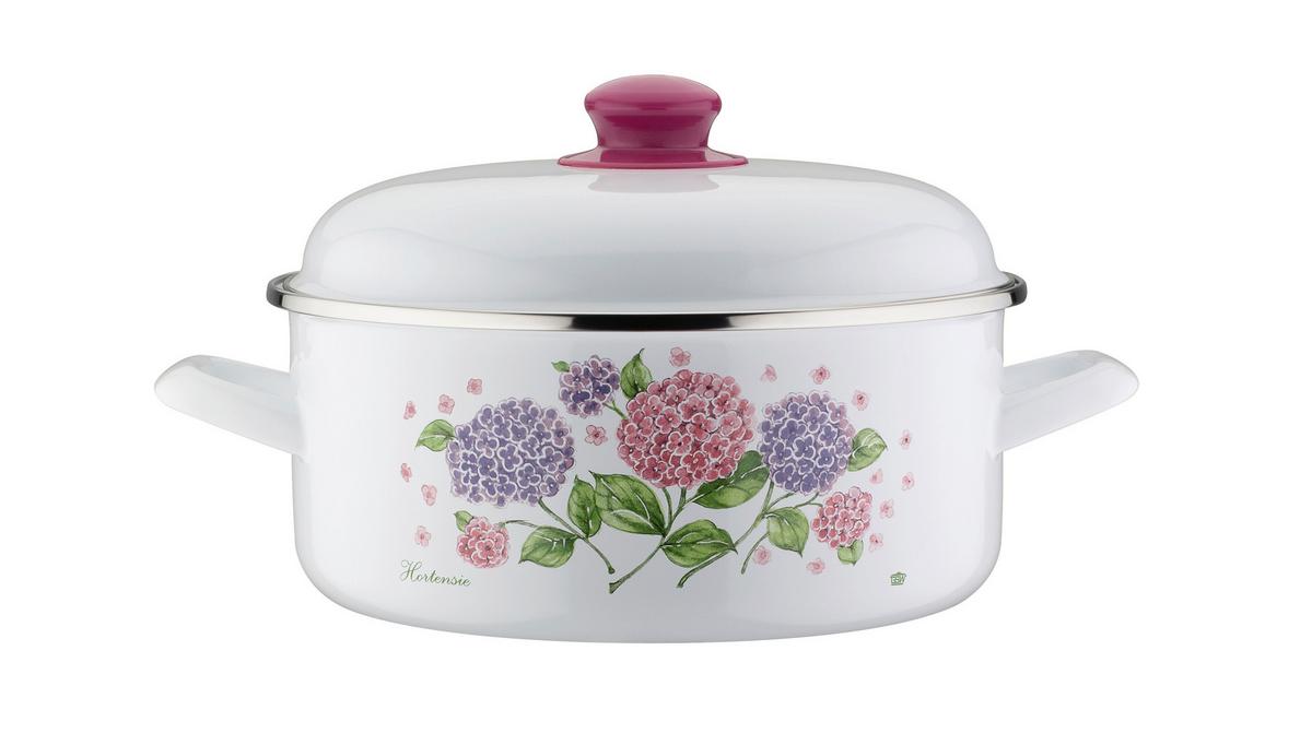 Set Posod Hortensie, 4-Delni - bela, Basics, kovina - GSW