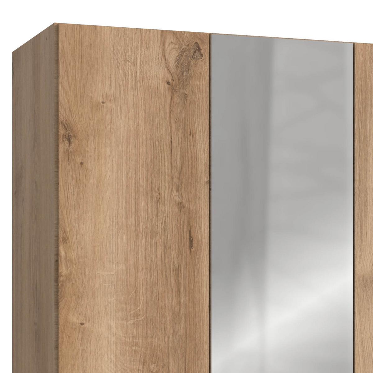 Ormar S Klasičnim Vratima Level 36 A - boje hrasta/boje kroma, Moderno, drvni materijal (150/236/58cm) - Modern Living