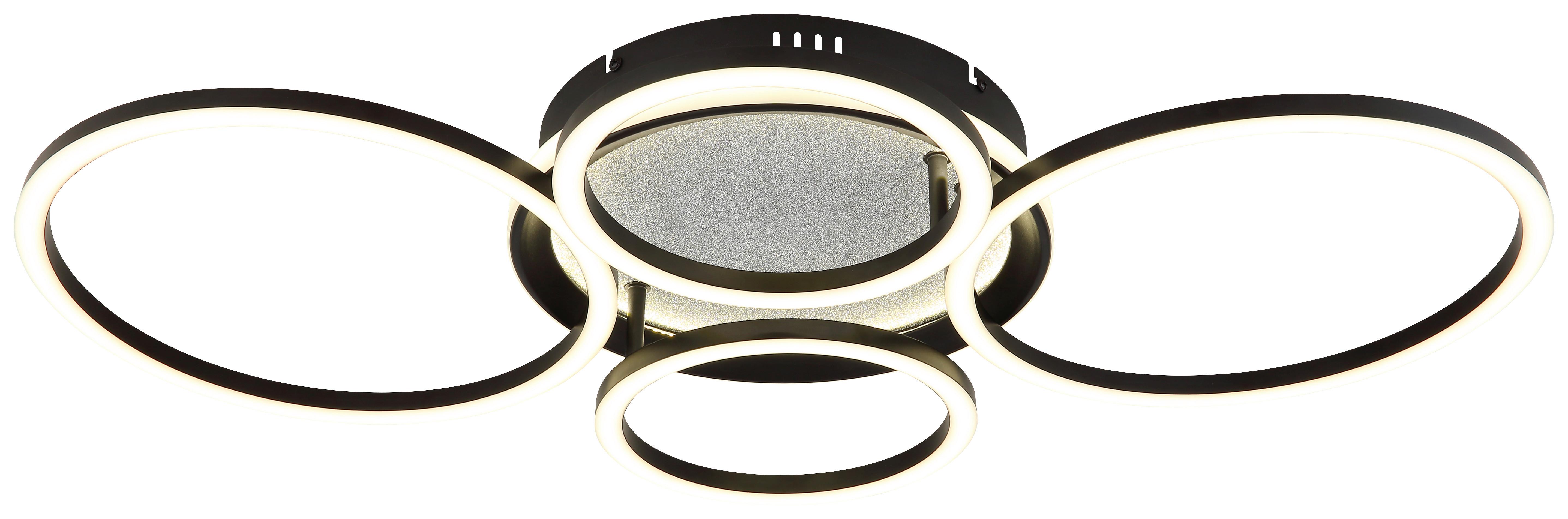 LED-TAKLAMPA GUSTAV - vit/silver, Modern, metall/plast (72,2/51,7/10cm) - Mömax
