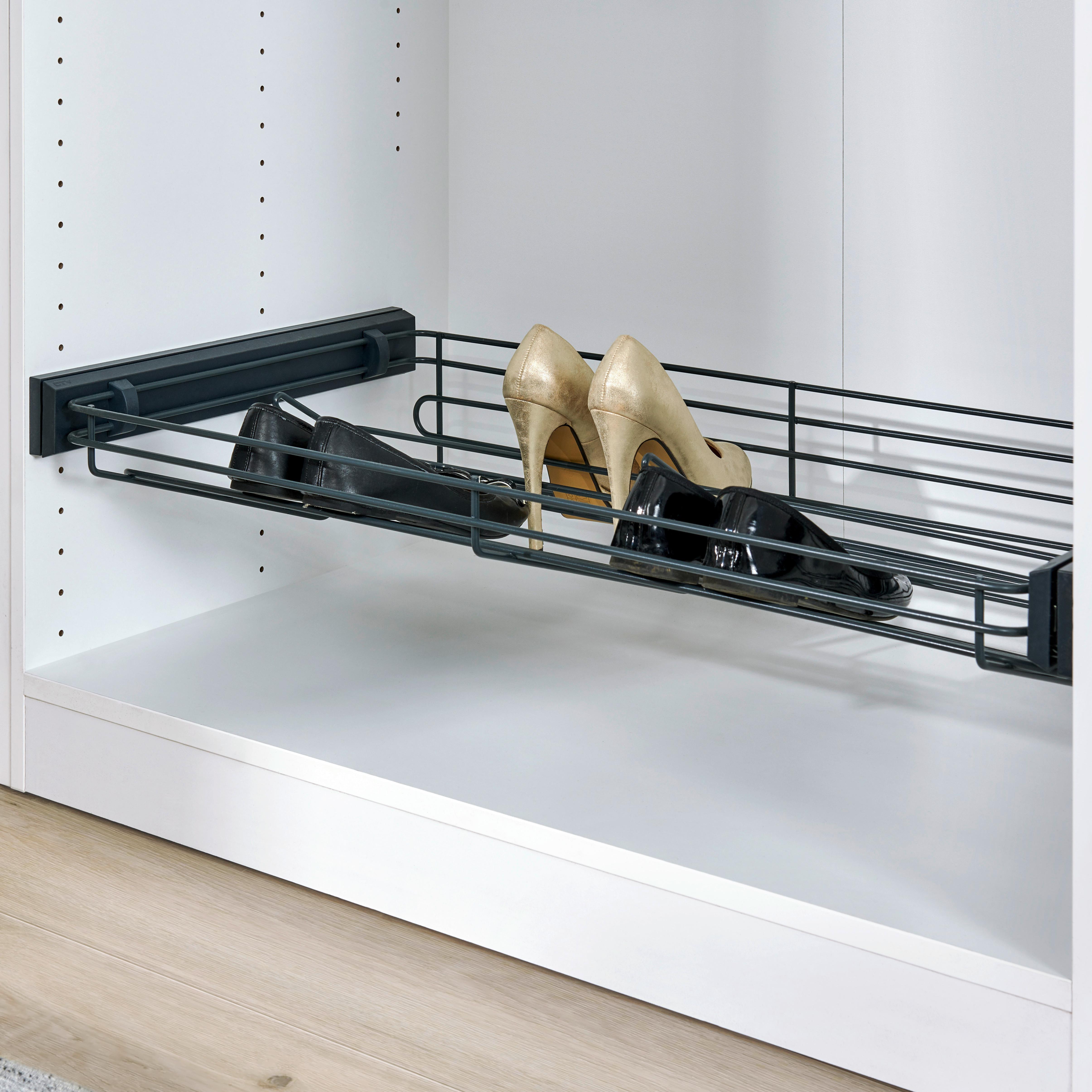 RANGE-CHAUSSURES UNIT -BASED- - anthracite, MODERN, métal (82,5/14/46,2cm) - Based